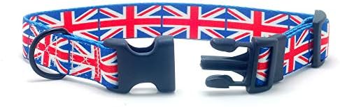 צווארון כלבים ורצועה נקבעו עם דגל הממלכה המאוחדת | נהדר לחגים בריטים, אירועים מיוחדים, פסטיבלים, ימי עצמאות